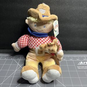 Baby Gund Nathan Cowboy With Stick Horse Soft Plush Doll Blonde Hat 58646 NWT